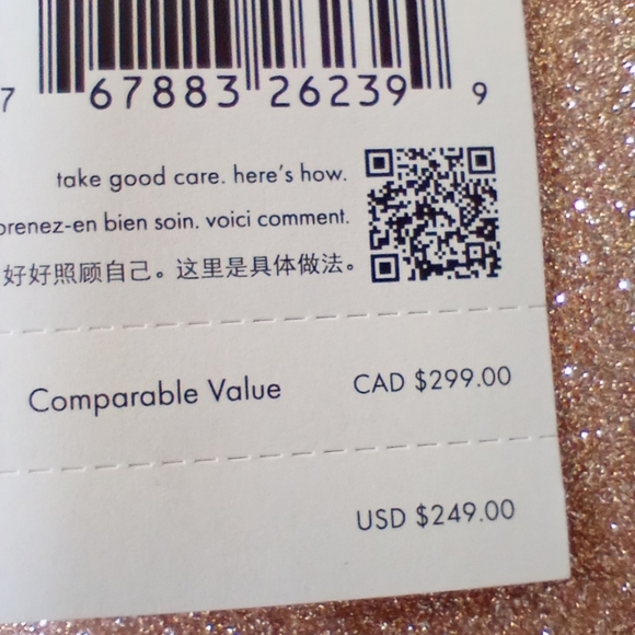 Kate Spade Glitter Fabric Rose Gold; Sold Out; NWT - Picture 7 of 7